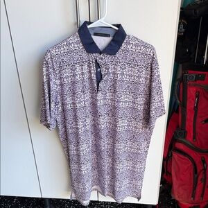 Greyson Navy and White Polo Shirt